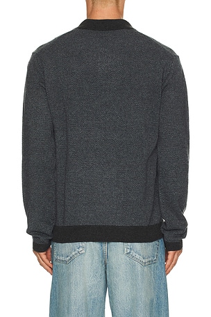 Rails Anders Long Sleeve Polo in Navy