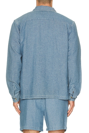 Rails camisa de manga larga hayes en color azul