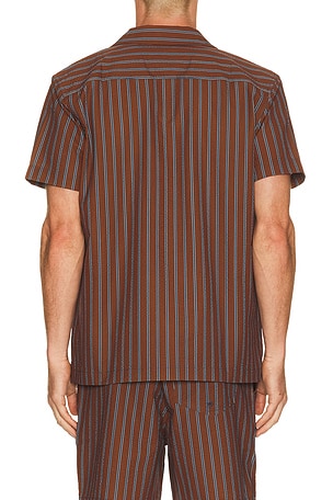 Rails Amalfi Short Sleeve Shirt in Brown