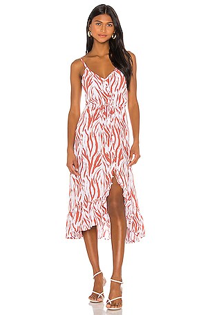 frida midi dress Frida white floral-print ruched tulle midi dress (Final Sale-US Only)