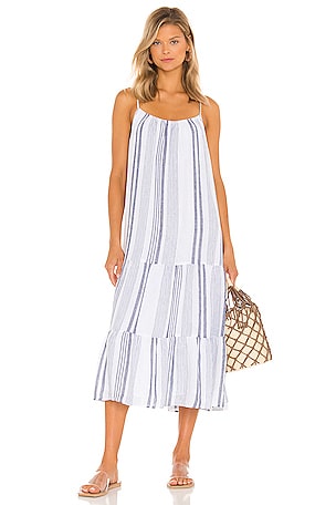 amanda uprichard smocked midi dress Amanda Uprichard Magnolia Dress in Baby Blue