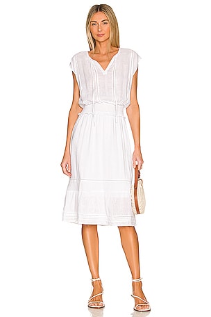 Rails Ashlyn Midi Dress in White Lace Detail REVOLVE