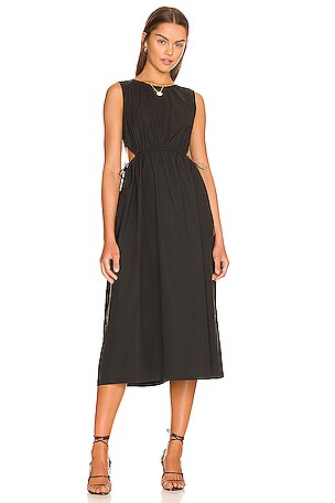 knee length dresses for ladies Yvette Crossover Backless Midi Dress – JC Hats & Belts main image 0