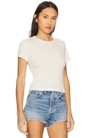 Rails Muse Pointelle Tee in Ivory