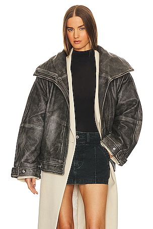 Leather Oversized Jacket REMAIN