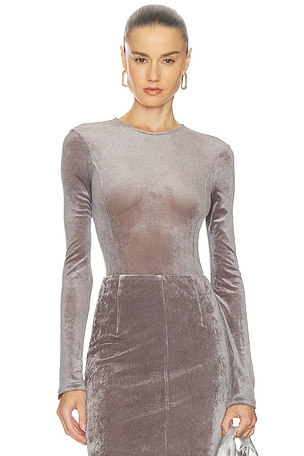 Velvet Mesh Bodysuit REMAIN