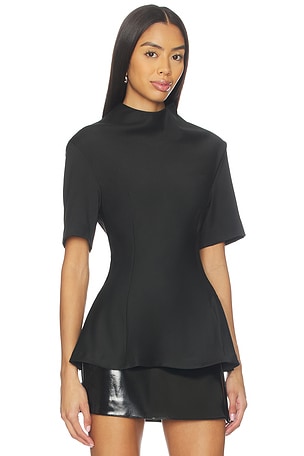 REMAIN Suiting Peplum Top in Black. Size 36. Also