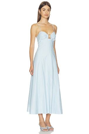 Roame. vestido midi arabella en color azul