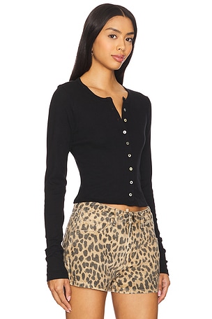 RAT BOI Pointelle Cardigan in Black