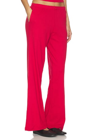 RAT BOI Pointelle Crop Pant in Red