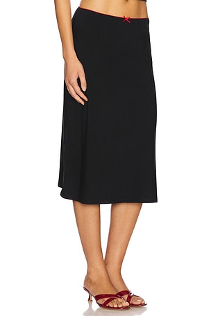 RAT BOI Tencel Slip Skirt in Black. Size XS. Also