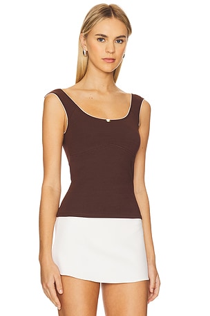 RAT BOI Romantic Top in Brown. Size XS. Also