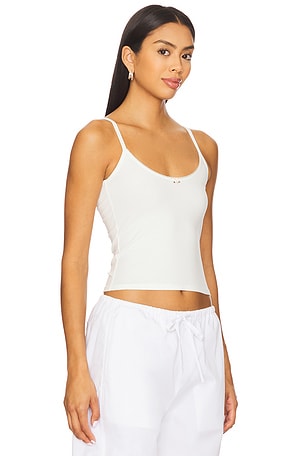 RAT BOI Scoop Back Crop Cami Top in White