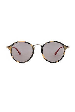 round fleck pop ray ban