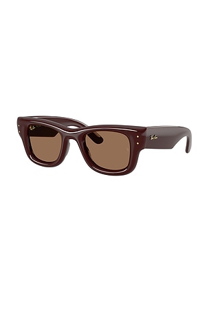 Ray-Ban Wayfarer Puffer Square Sunglasses in Burgundy