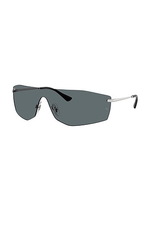 Ray-Ban Shield Sunglasses in Metallic Silver