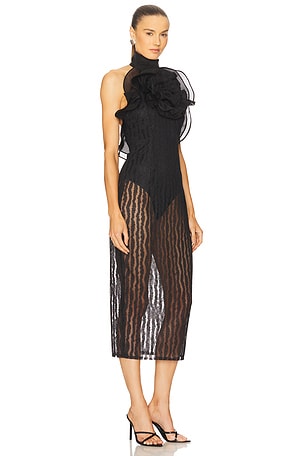 Rebecca Vallance Seraphina Midi Dress in Black