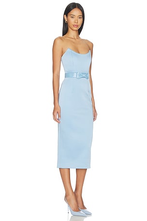 Rebecca Vallance Kai Midi Dress in Baby Blue