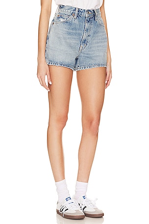 RE/DONE Originals The Midi Short in Denim-Light