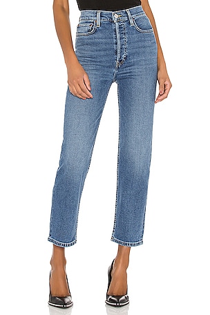 RE/DONE Originals 70s Ultra High Rise Stove Pipe in Medium REVOLVE