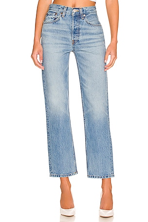 RE/DONE Originals 70's Stove Pipe in Favorite Bleu | REVOLVE