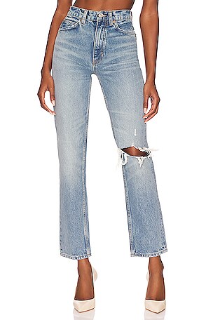デニム・ジーパン RE DONE Women Denim Pants 1413W7STRTA CLEAN MEDIUM RAF 70S B RE/DONE Originals 70s Straight in Worn Medium Raf | REVOLVE