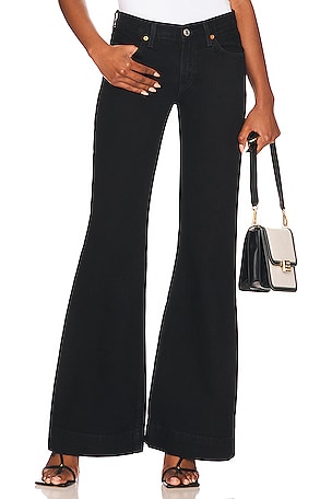 RE/DONE Originals 70's Low Rise Bell Bottom in Black REVOLVE