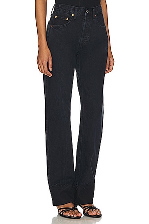 RE/DONE High Rise Loose Long in Denim-Dark