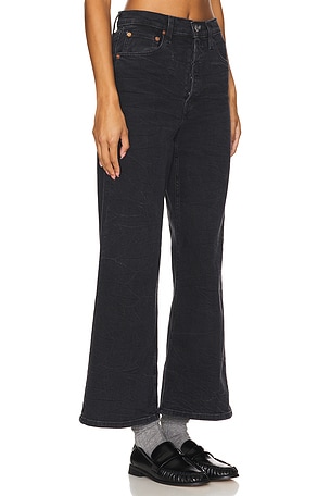 RE/DONE High Rise Wide Leg Crop in Black