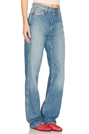 RE/DONE 90s High Rise Loose Jeans in Blue. Size 31. Also
