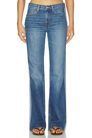 RE/DONE Californian Track Wide Leg Jeans in Blue
