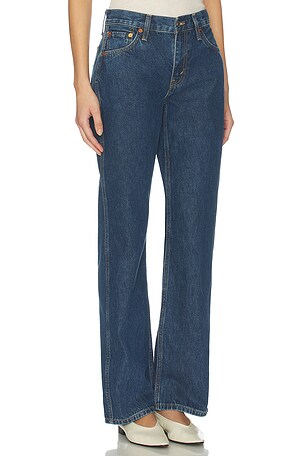 RE/DONE 90's Mid Rise Loose Jeans in Blue. Size 32. Also