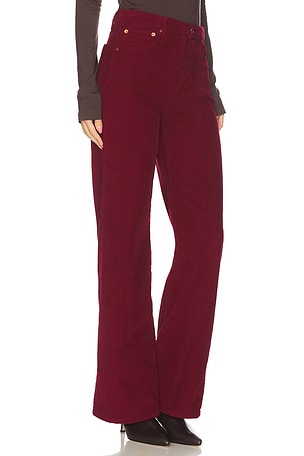 RE/DONE High Rise Wide Leg Jeans in Red