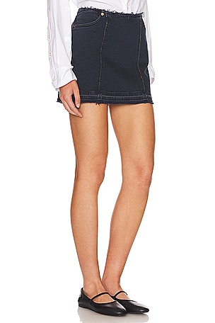 RE/DONE Tube Mini Skirt in Denim-Dark