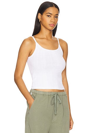 RE/DONE Varigated Jolie Tank in White