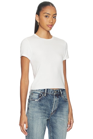 RE/DONE 90's Ribbed Cap Sleeve Tee in White