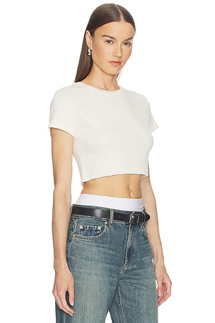 Re/done top corto 60s en color blanco