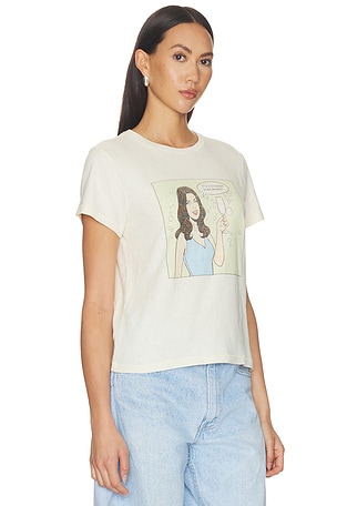 RE/DONE Classic Tee 5 O'clock in Ivory