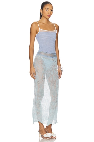 Roberta Einer Delicate Maxi Dress in Blue. Size XS/S. Also