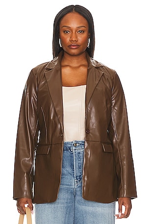 Chloe Faux Leather Blazer REMI x REVOLVE