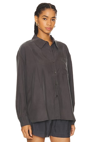 RE ONA Oversized Blouse in Grey