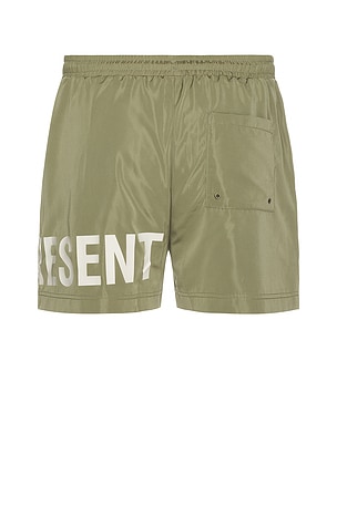 REPRESENT Swim Short in Green. Size S. Also
