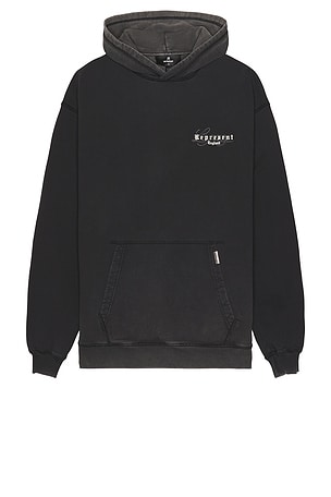 REPRESENT Legacy Overprint Hoodie in Black. Size XL/1X. Also