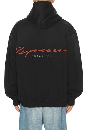 REPRESENT Chrome Flight Hoodie in Black