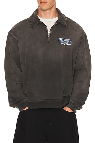 REPRESENT Nothing Faster Quarter Zip Pullover in Black