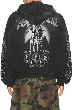REPRESENT x Beach Boys Endless Summer Zip Through Hoodie in Black