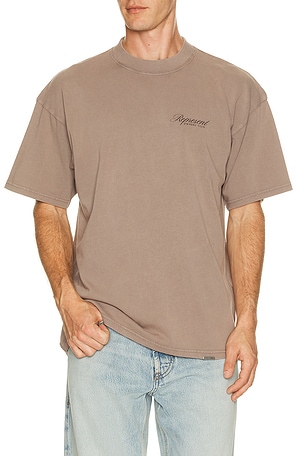 REPRESENT Owners Club Script Tee Shirt in Brown