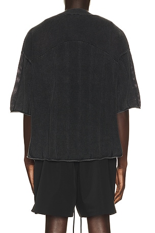 REPRESENT Knitted Varsity Jersey in Grey