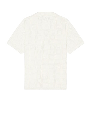 REPRESENT Lace Knit Shirt in Cream