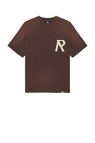 REPRESENT Masking Tape Initial T-Shirt in Brown